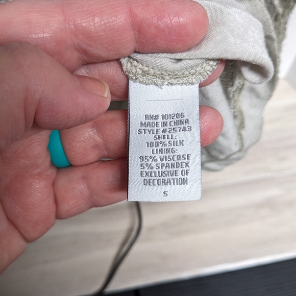 Soft Surroundings Gray Embroidered Top - Picture 9 of 10